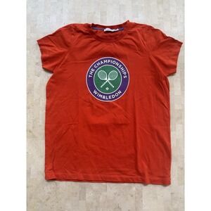 Wimbledon The Championships T-Shirt Kids Unisex 13-14 Years Red Tennis Prep NWOT